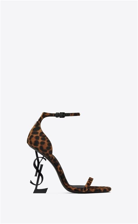 leopard print ysl heels|Yves Saint Laurent Animal Print Heels for Women .